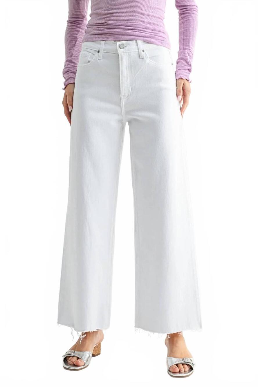 NEW JUST BLACK DENIM sandra wide leg jeans in white